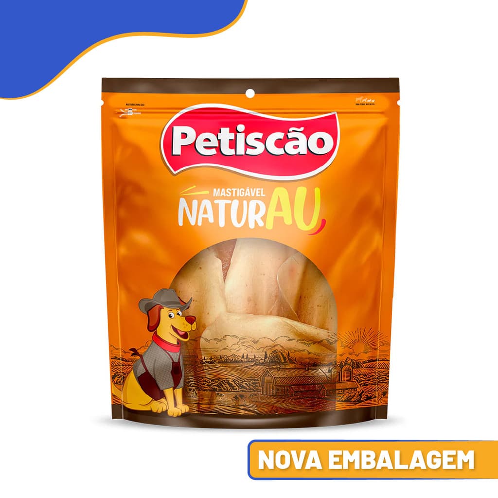 Petisco para Cães Orelha Bovina Desidratada c/ 5 unidades - Petiscão