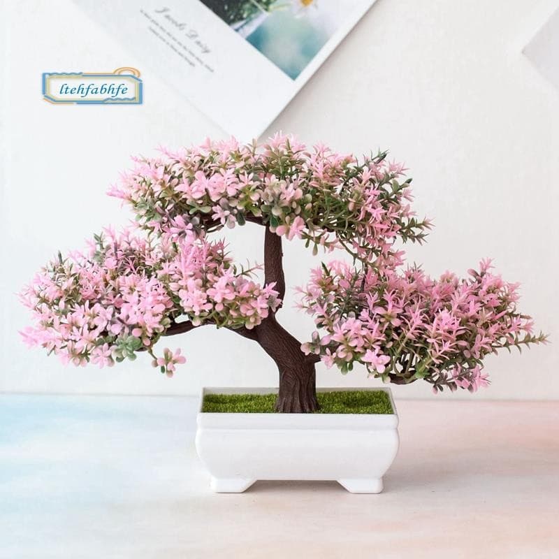 Plantas Artificiais Bonsai Pequeno Vaso De Árvore Planta Falsa Flores Em Falso Para Casa Quarto Mesa Hotel Decoração Do