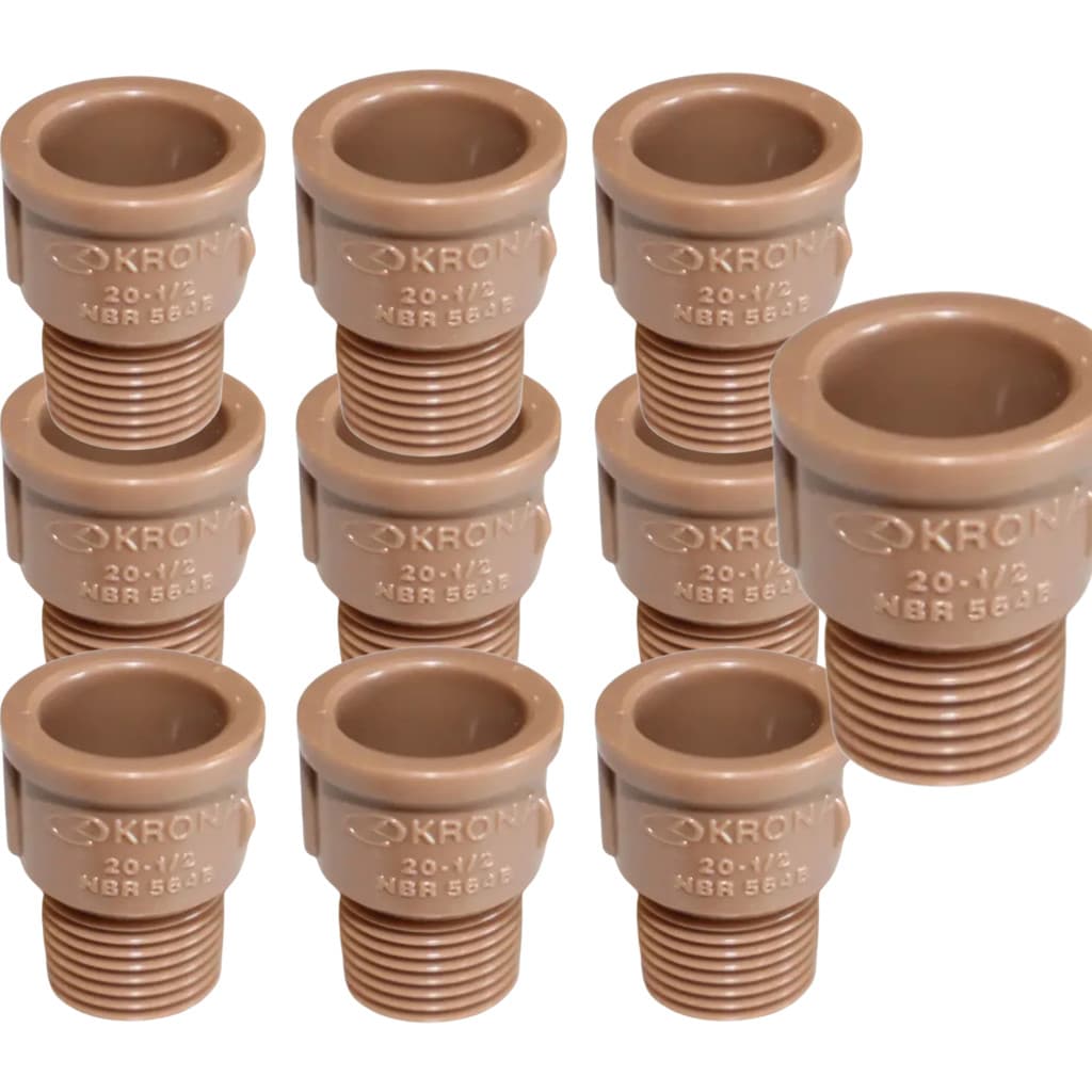 Kit c/10 unidades de Adaptadores Sold Curto 20 X 1/2 Krona Ref 330