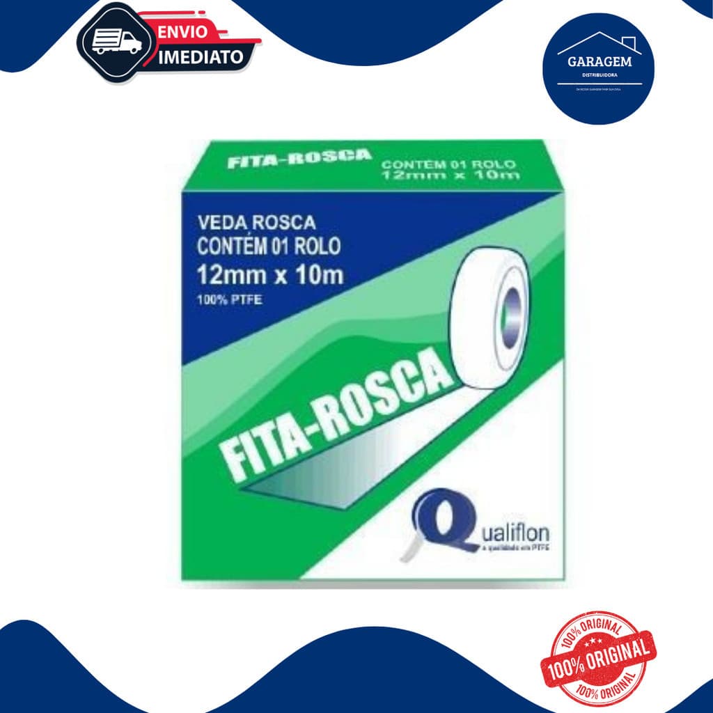 Fita Veda Rosca 12mm 10m - Qualiflon