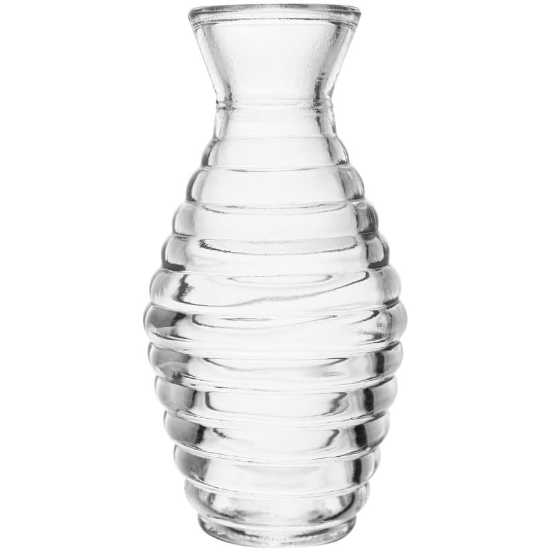 Vaso de vidro texturizado Lyor 6x6x11.5