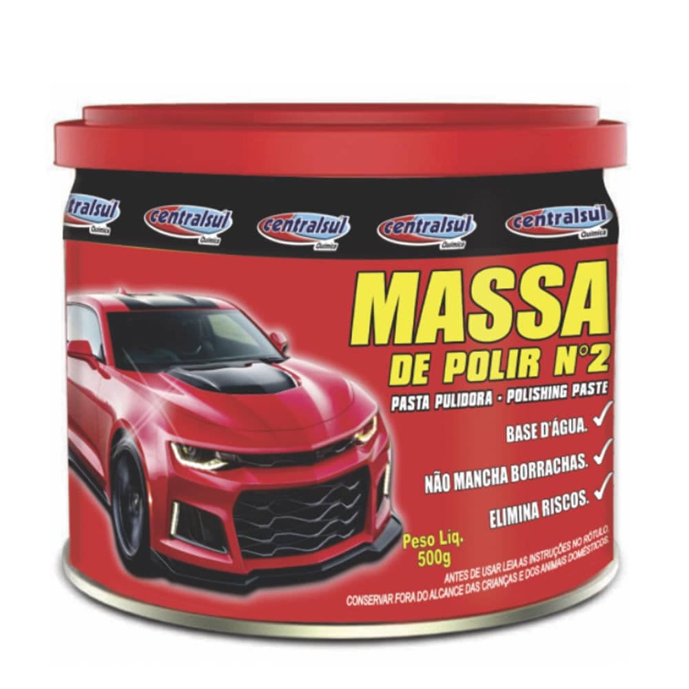 Massa de Polir N°2 Base de Água 500g Centralsul