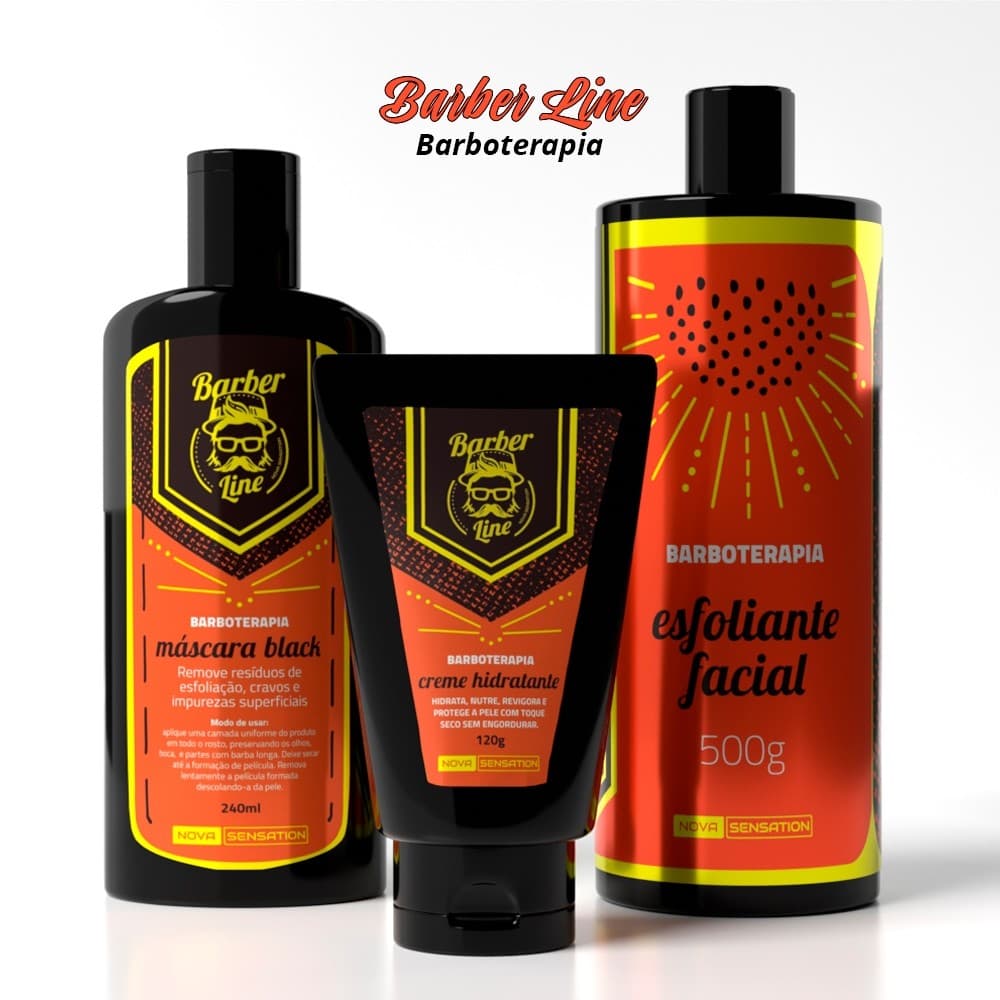 Kit Skin Care, Creme hidratante, Esfoliante Facial e  Máscara preta