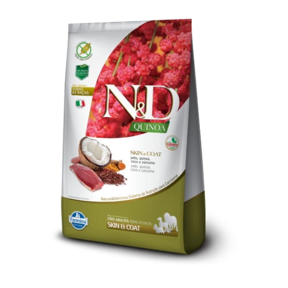Ração N&d Quinoa Cães Adultos Skin & Coat Pato 800g
