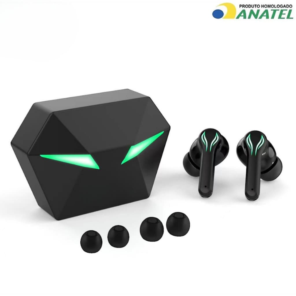 RS-30 Fone de Ouvido Sem fio Gamer Bluetooth 5.3 com Microphone e Luz Redução de Ruído LED