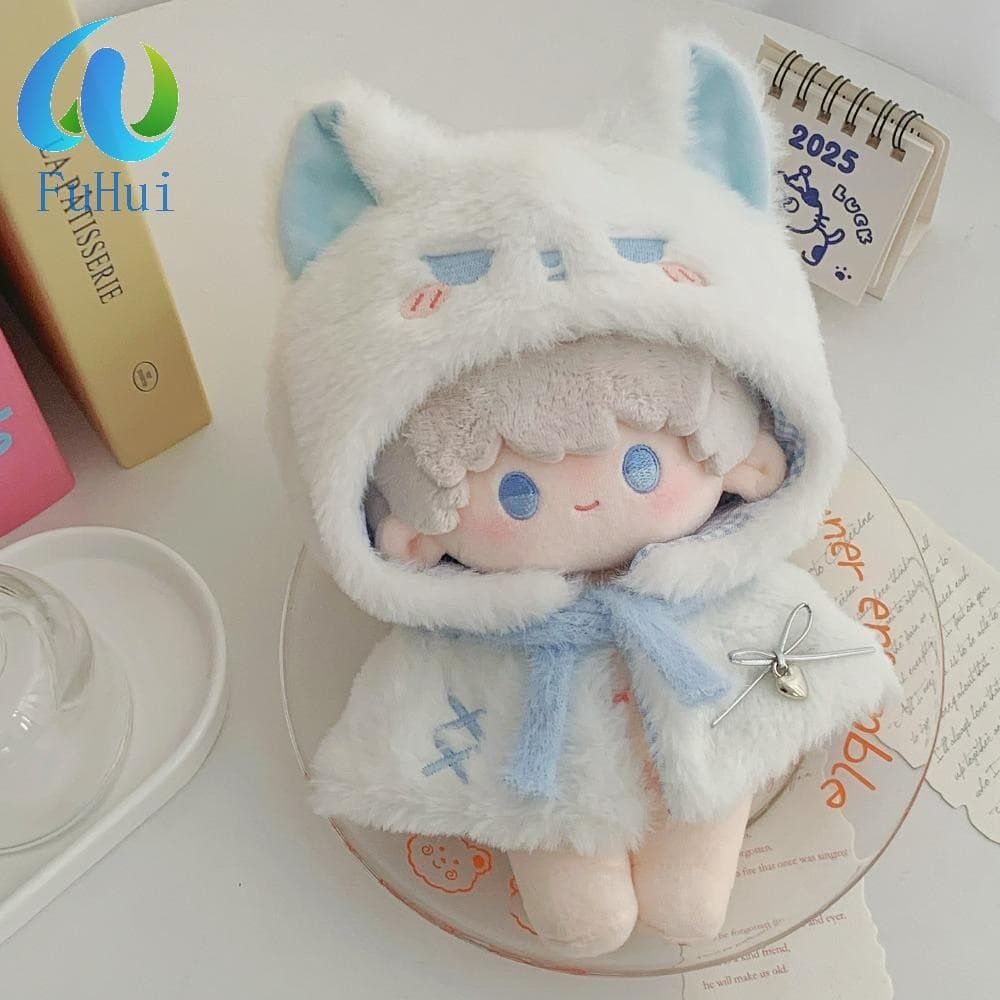 FUHUI Roupas De Boneca De Algodão De 10cm , Terno Fofo , Roupa 20cm , Conjunto De Azul