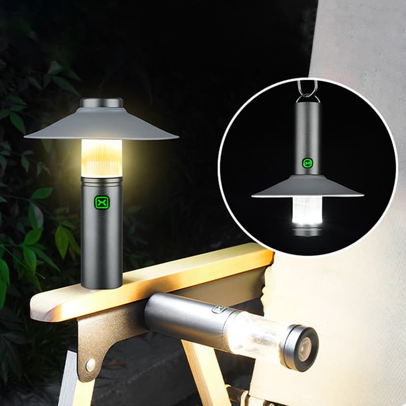 Lanterna De Acampamento Recarregável-Ip44 À Prova D'água Led Luz Externa Magnética Portátil Flsash Para Mochila Caminhad