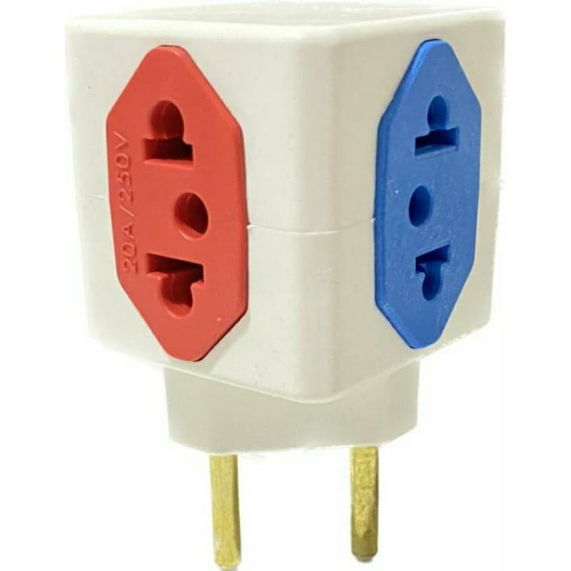 Adaptador Tomada Cubo 4 Entradas 10A / 20A Benjamin Multiuso Plug Elétrico