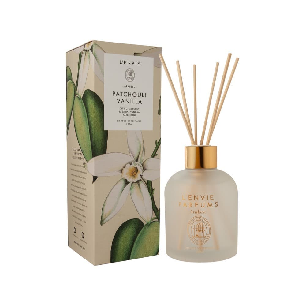 Difusor de Perfume Patchouli Vanilla 200ml Arabesc Lenvie