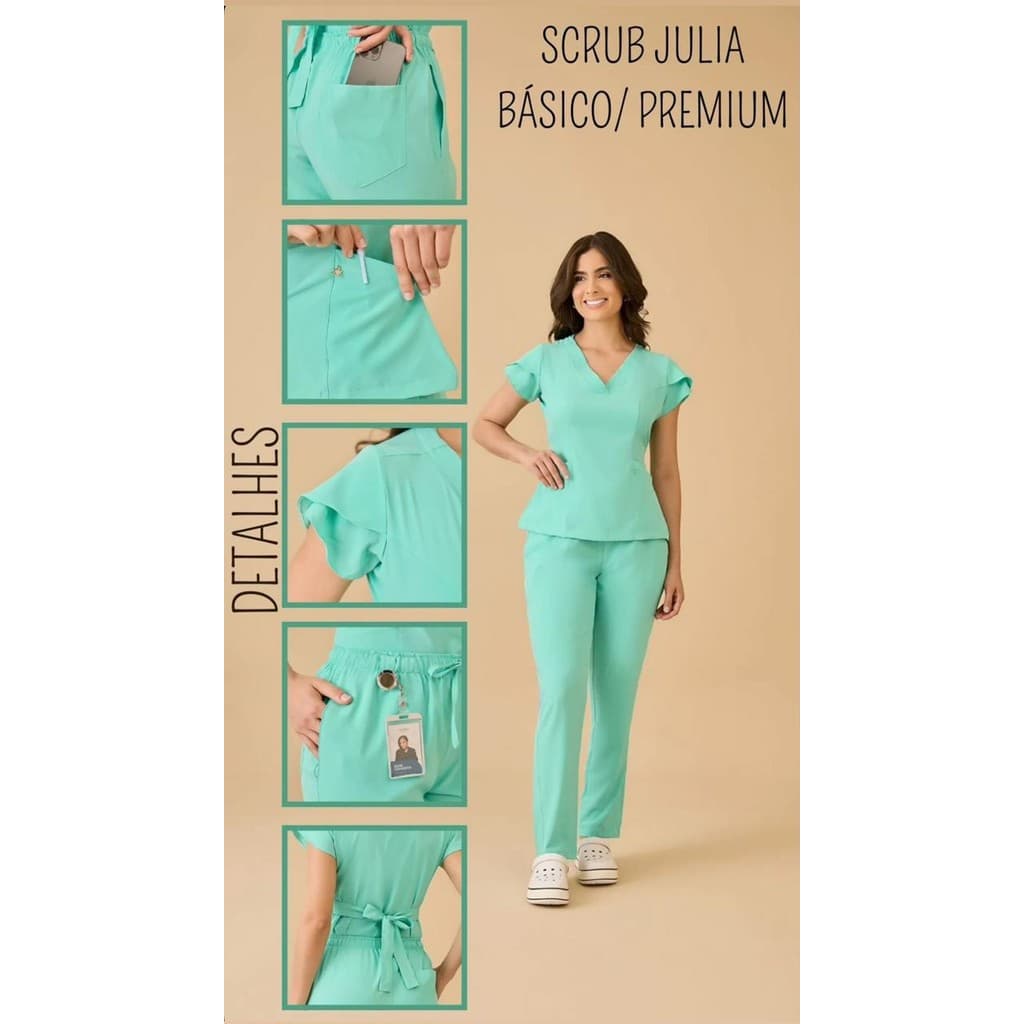 Pijama Cirúrgico Premium - Julia Premium - Conjunto Feminino Hospitalar