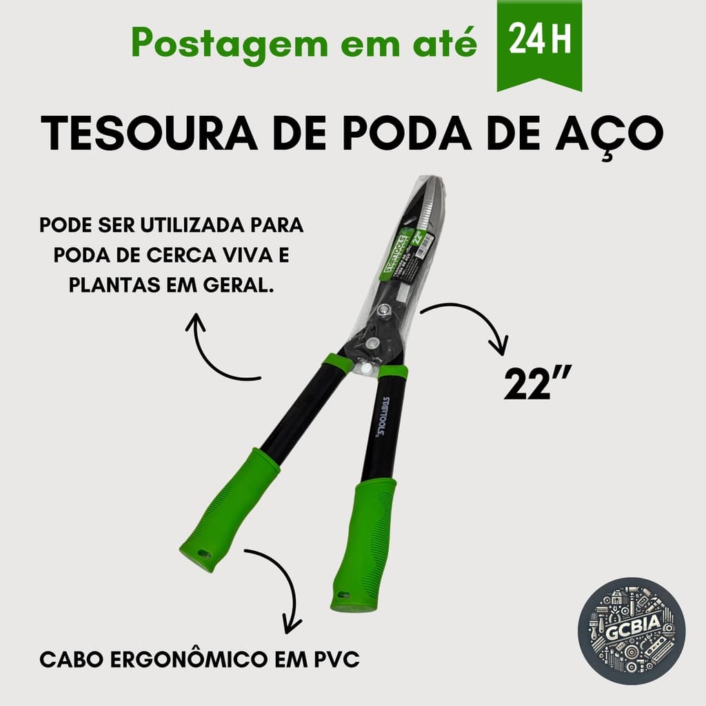 TESOURA DE PODA  ACO CARBONO 22" CB. EMBORRACHADO STARTOOLS