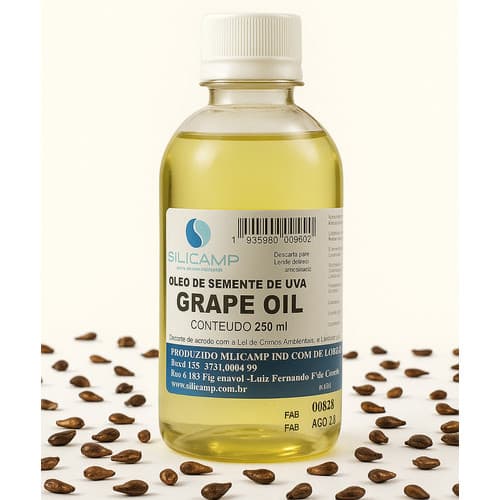 Óleo Vegetal De Semente De Uva 100% Puro E Natural 250 Ml