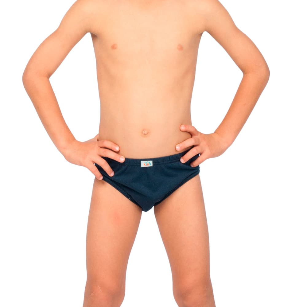 Cueca Slip Algodão Infantil Juvenil Cores Sortidas
