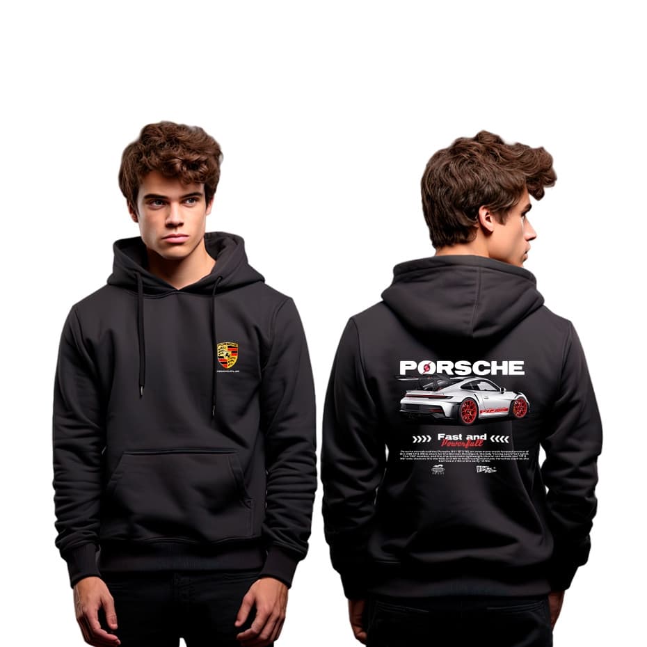 Moletom Canguru Unissex Porsche Fast And Powerfull Lançamento