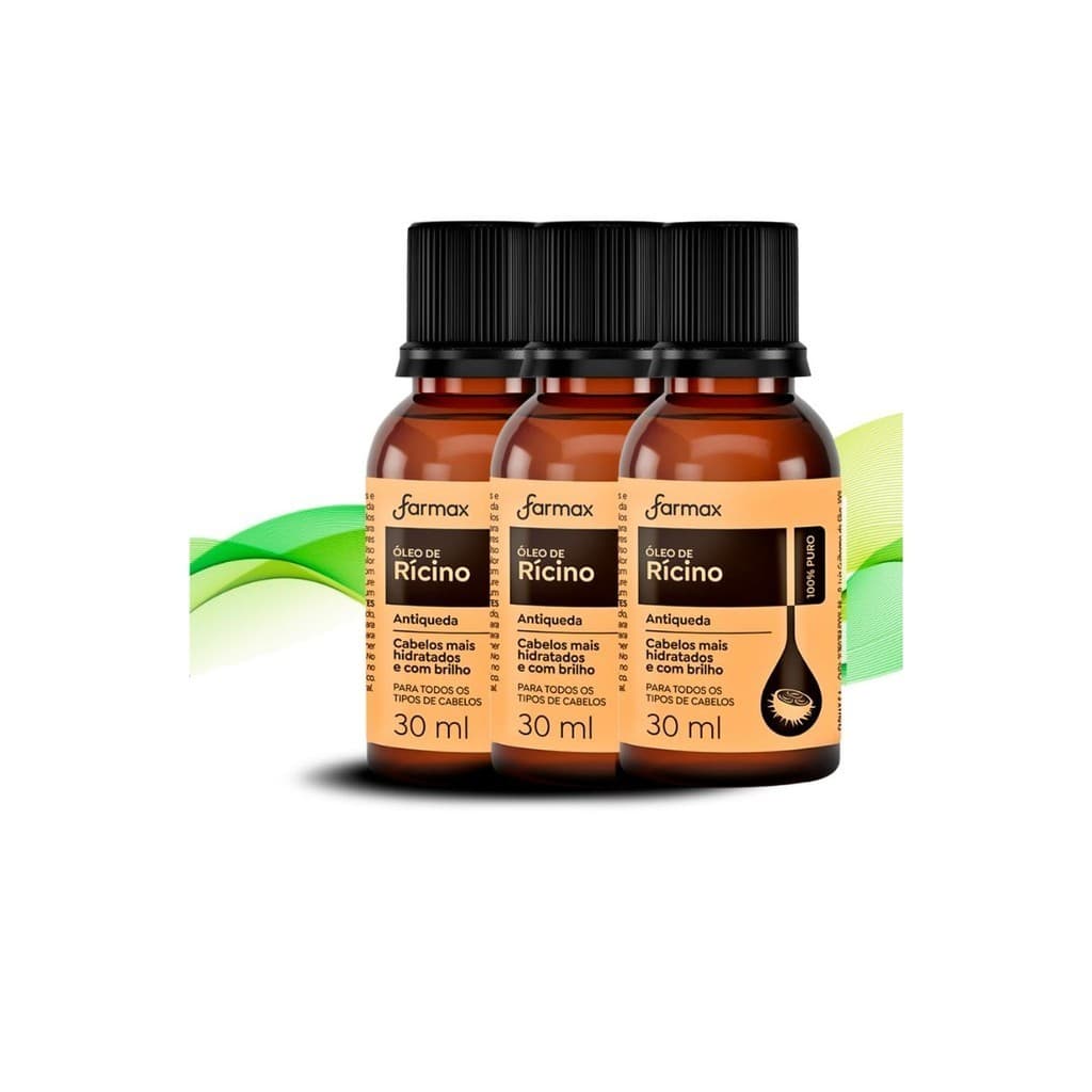 Kit C/3 Óleo de Rícino 100% Puro 30ml Farmax