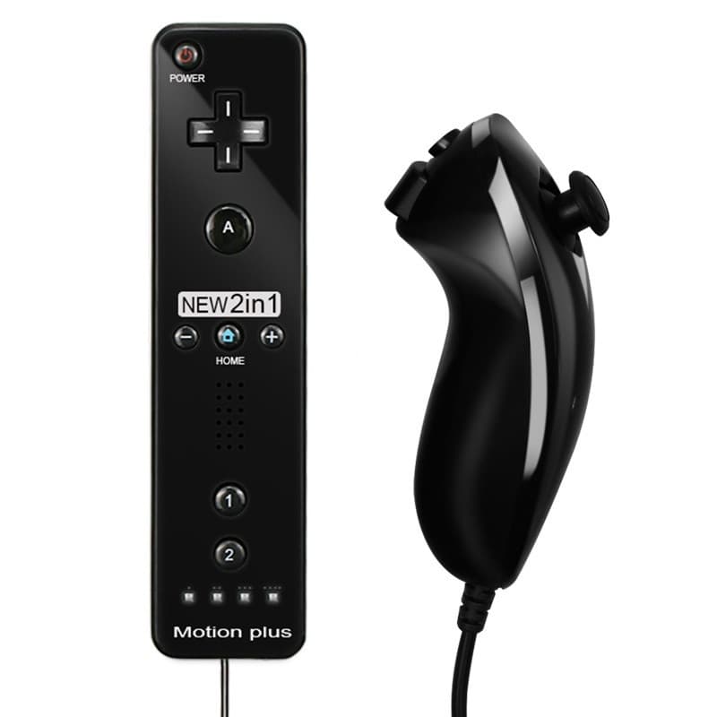 Controle Remoto Sem Fio para Nintendo Wii Nunchuck Nintendo Remote Motion Plus Joystick Opcional FCL5