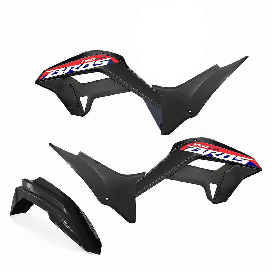 Kit Plástico Carenagem Biker Reestyle C/ Adesivos Nxr Bros 125/150 2009 a 2015
