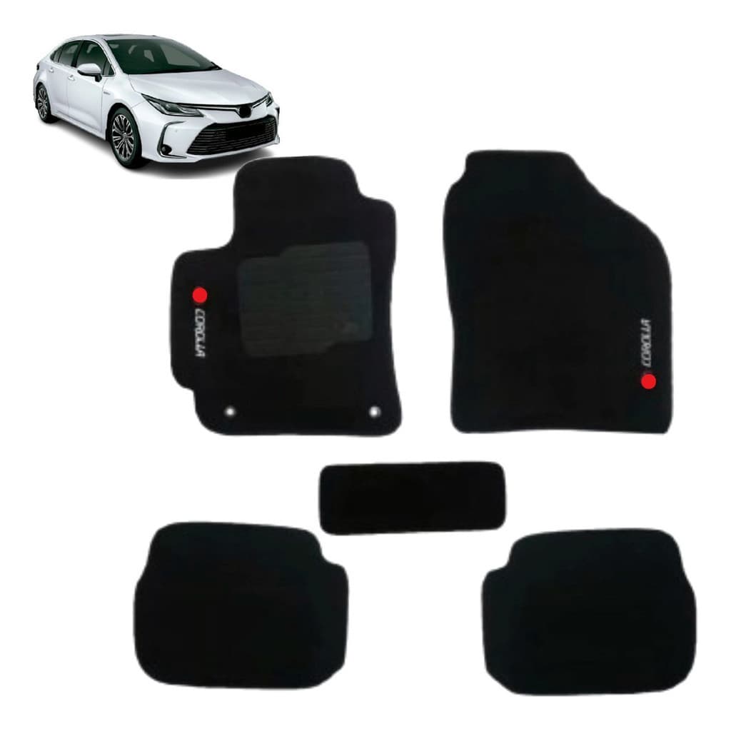 Kit de tapetes 5 peças específico Corolla 2020 ...a2023 Carpete Preto