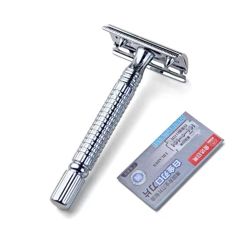 de Barbear Aparelho Retrô Clássico De Metal Navalha Gilete Profissional Manual Para Depilação/Aparelho Barbear Metal Ba