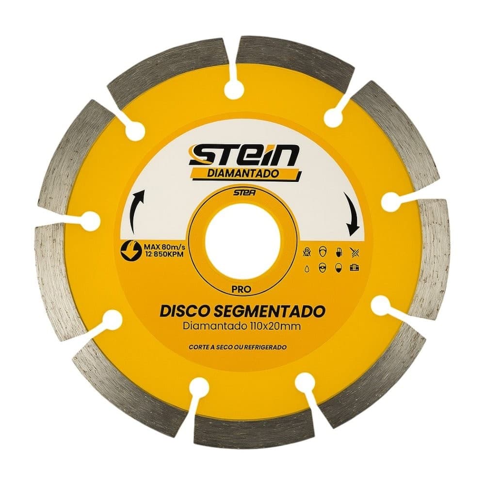 Disco Diamantado Corte Seco 110MM Segmentado Stein