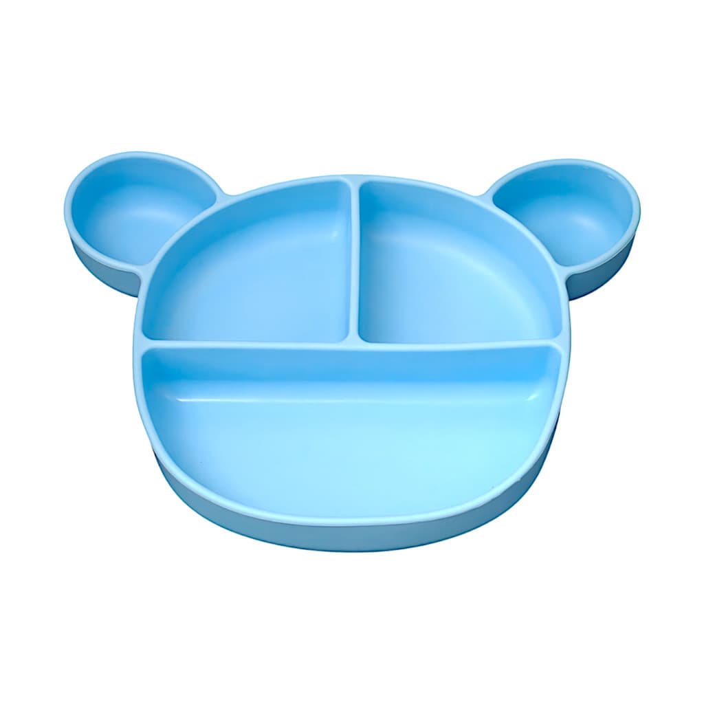 Talher Térmica + Prato Infantil De Silicone Macio Para Introdução Alimentar com Ventosa