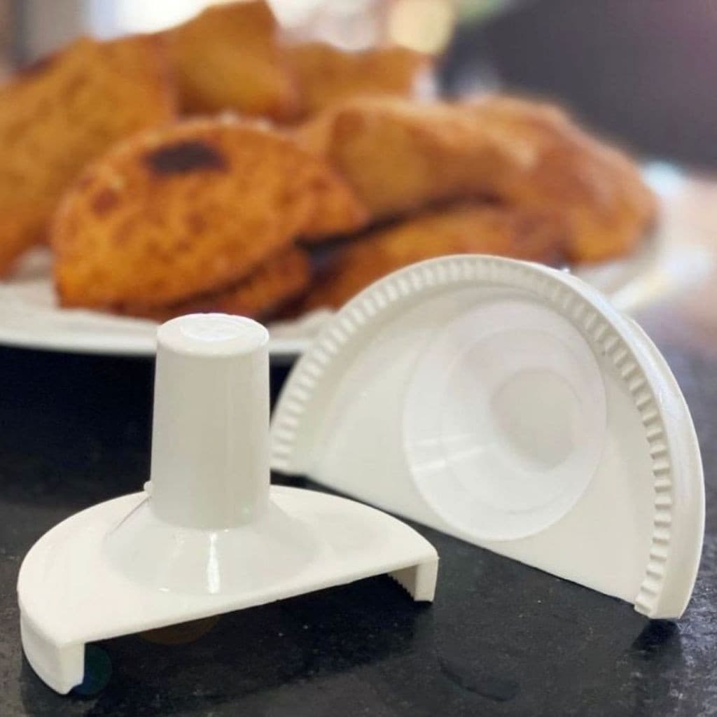Forma Modelador Pastel Risoli Salgados Massa Kit 2 Tamanhos
