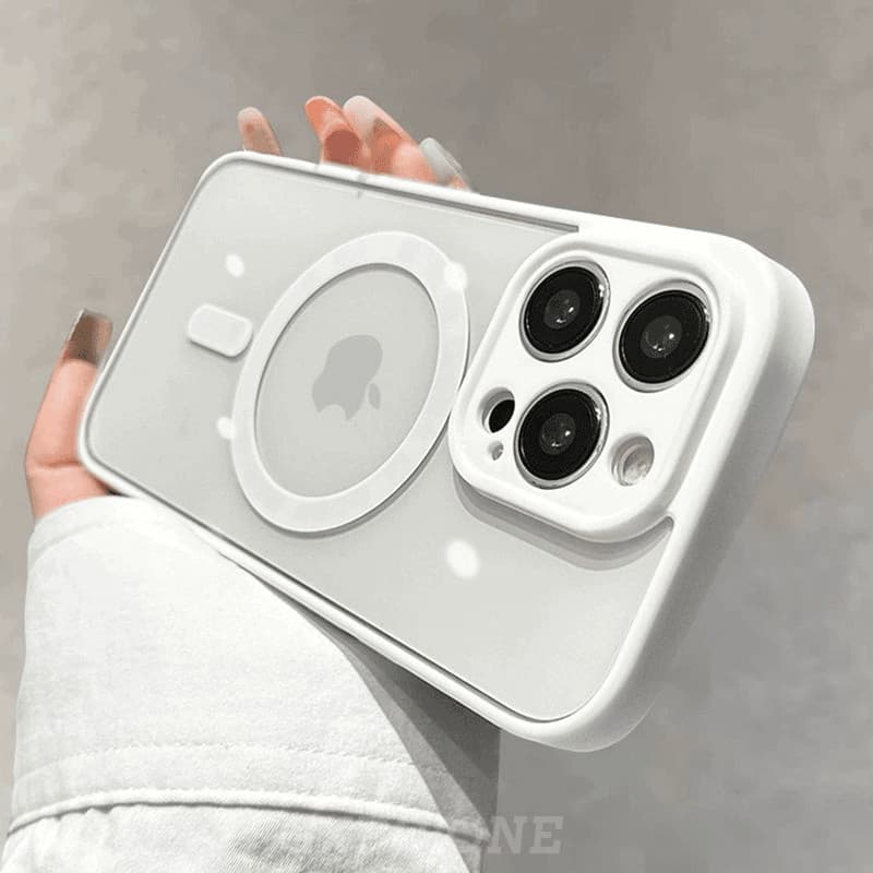 Capa De Telefone Magnética Transparente HD Luxuosa + Proteção de Lente iPhone 11/ 13/ 14 Pro Max Sísmica Compatível