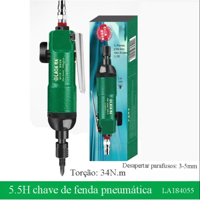 LAOA Feito em Taiwan Chave de fenda pneumática de lote de ar 5.5H 8H 9H Lote pneumático pneumático poderoso aparafusado