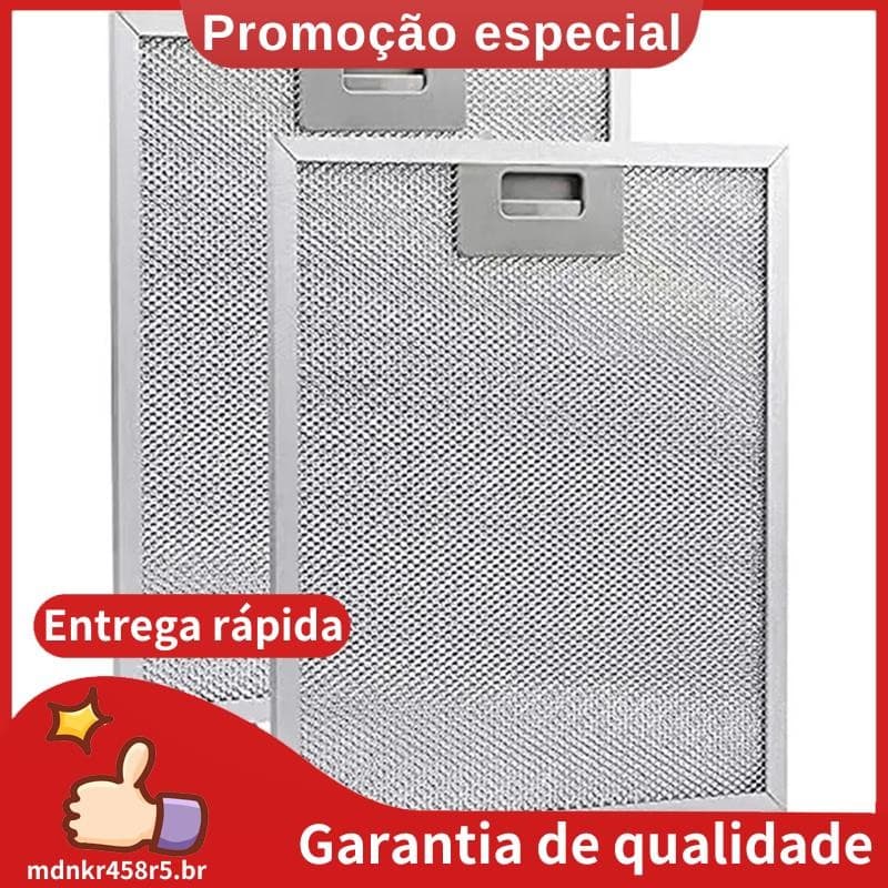 2 Peças Filtros De Exaustor De Malha De Metal Filtro De Ventilação 320X260mm Exaustores De Cozinha Óleo Graxa . mdnkr458