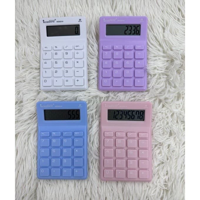 Mini Calculadora Eletrônica Estudante Kawaii Material De Escritório Papelaria Aritmética Financeira Pequena HE85510