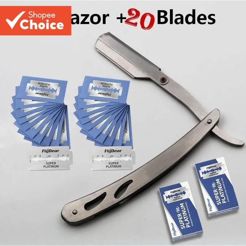 Navalha Manual Prateada Para Homens E Mulheres-Barbeador Vintage Barba , Rosto Corte De Cabelo , Ferramenta Clássica De
