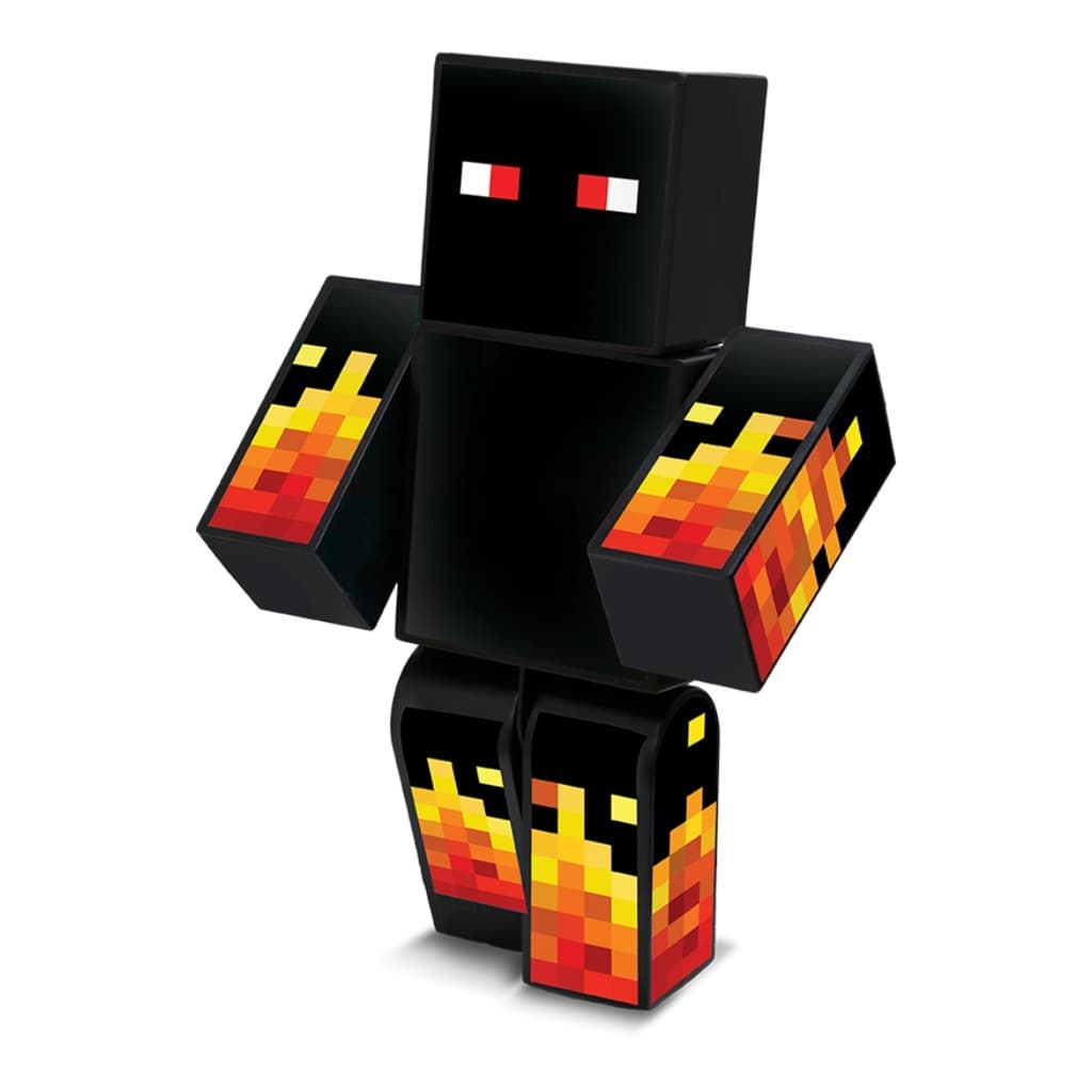 Boneco Minecraft  Athos 15cm + Chaveiro Com Jogo da Memória