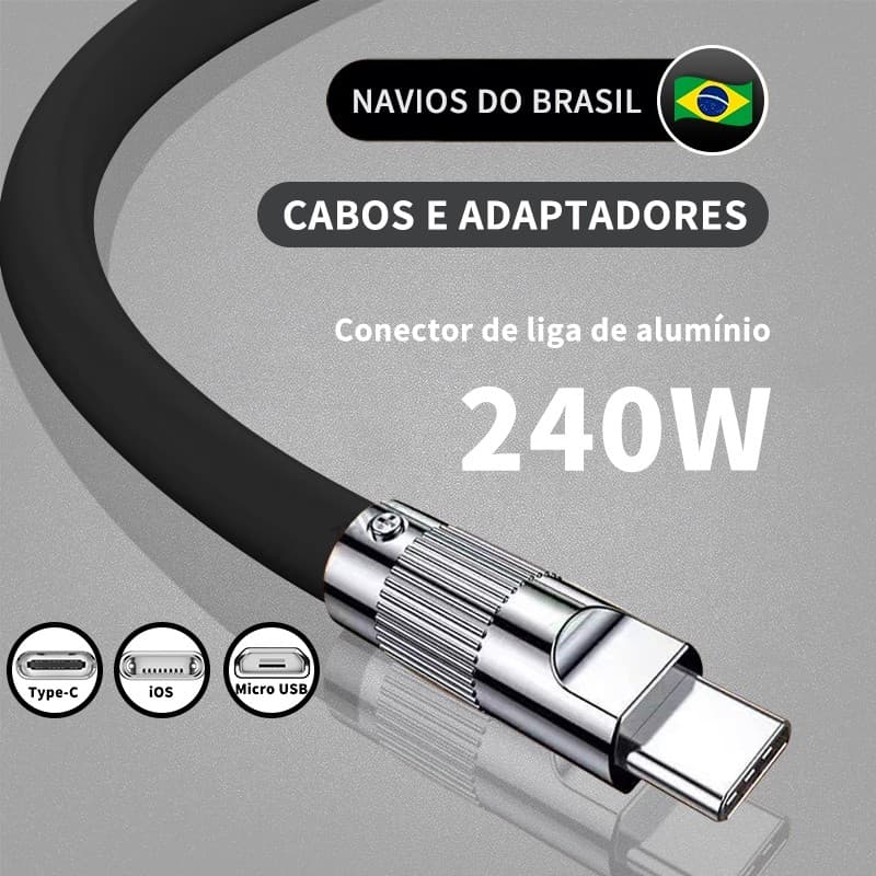 Cabo De Carregamento Rápido Aplicável A Tipo C V8 Laranja Preto Azul Carregamento Rápido