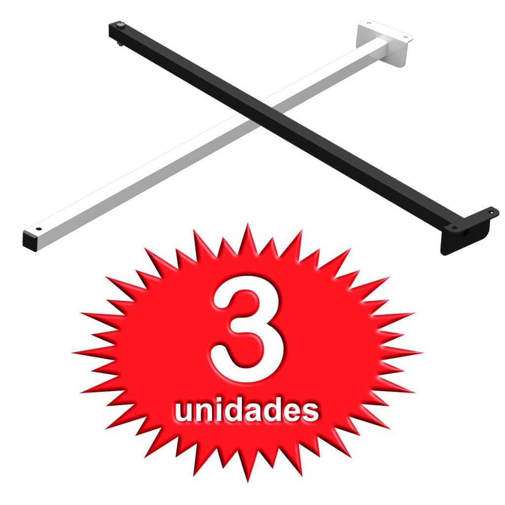 03 SUPORTES REFLETOR FACHADA BANNER BRAÇO 40 cm  03 Cj