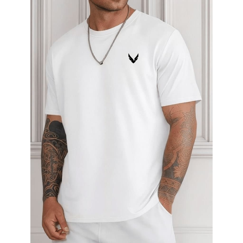 Camiseta Masculina Básica Pássaro Camisa 100% Algodão
