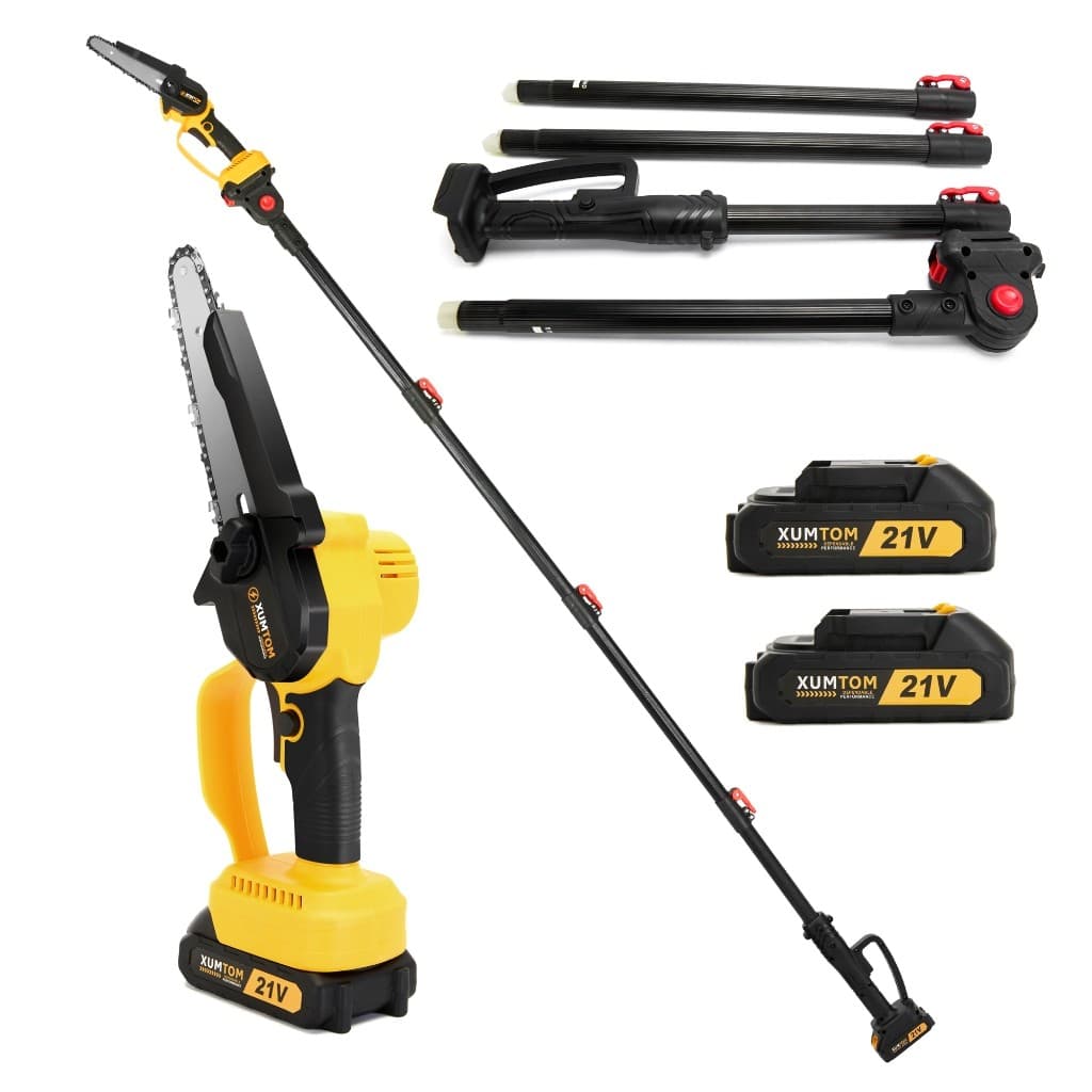 Motosserra Podador Tesoura Portátil Elétrica 2 Baterias 1000w Extensor 3m