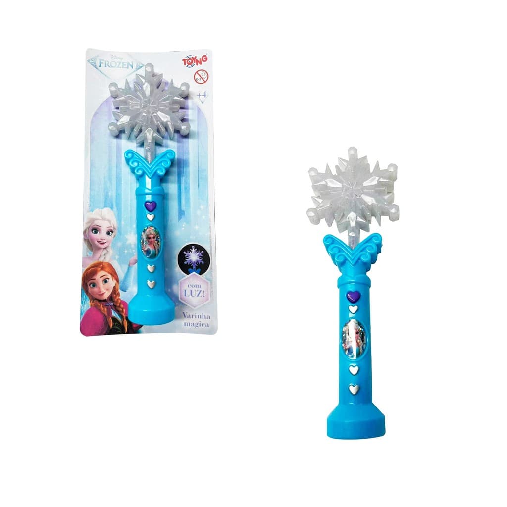 Brinquedo Varinha Magica Frozen com Luz Elsa Ana Disney Gelo