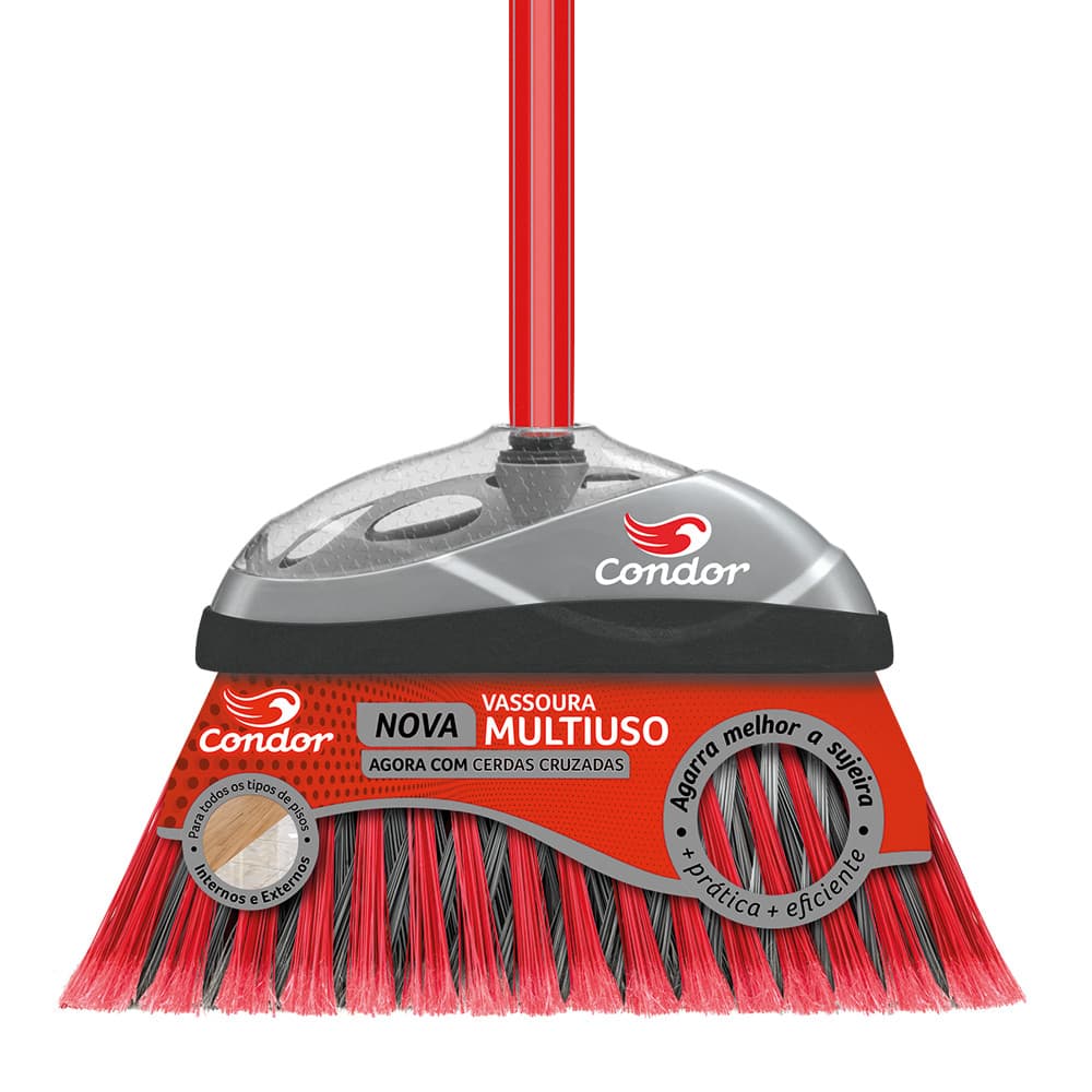Vassoura Condor V35 Multiuso P/ Qualquer Tipo Piso COM O CABO