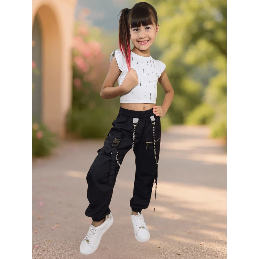 CALÇA CARGO INFANTIL COM BOLSOS  PRATICIDADE E MODA