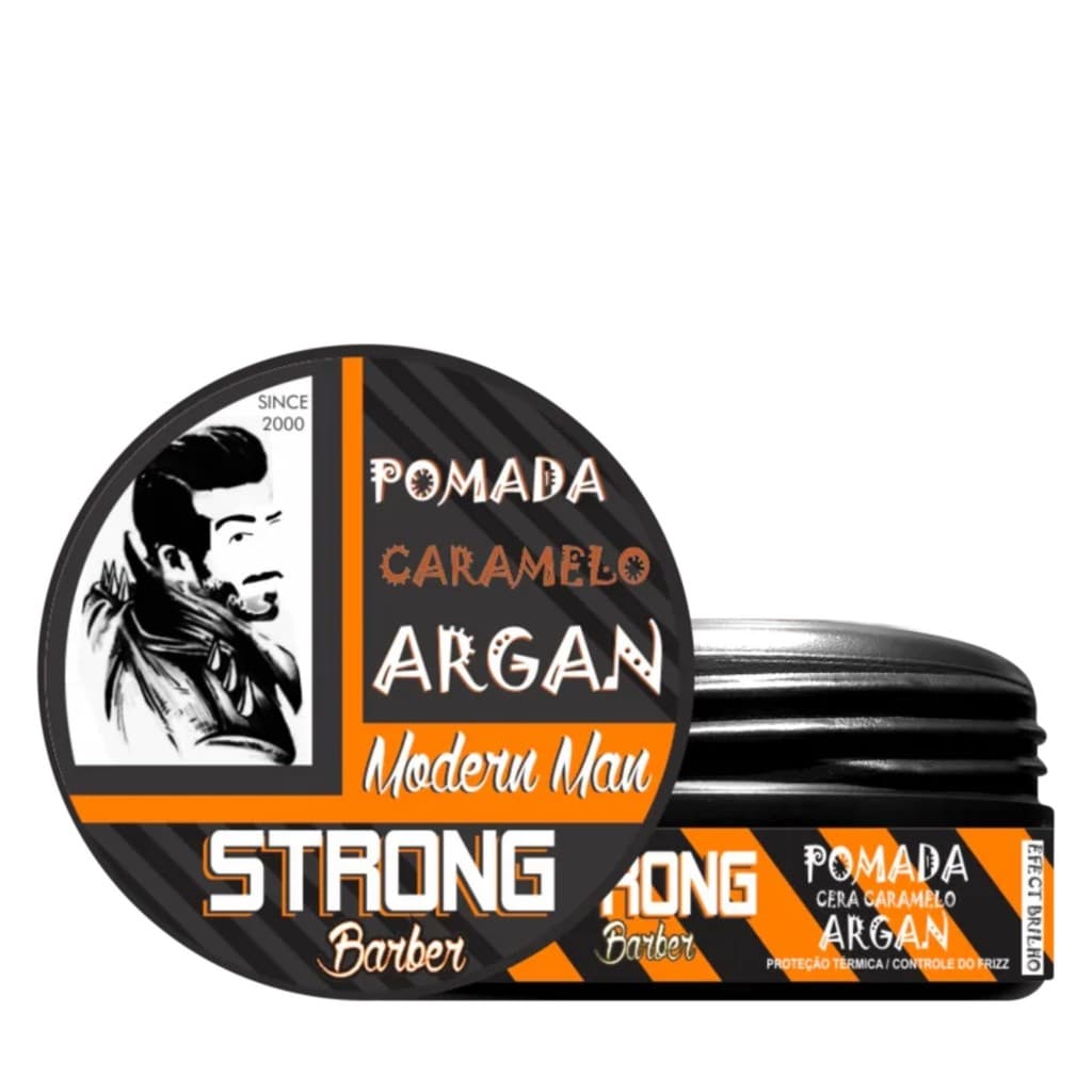 Strong Barber Modern Man Caramelo Argan - Pomada Modeladora 150g