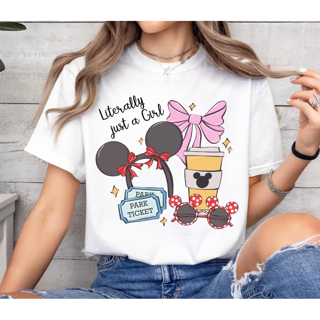 [Camiseta Premium Algodão Puro]LA Plus Camisa geek divertida estampada com o Castelo do land, unissex feminina 39