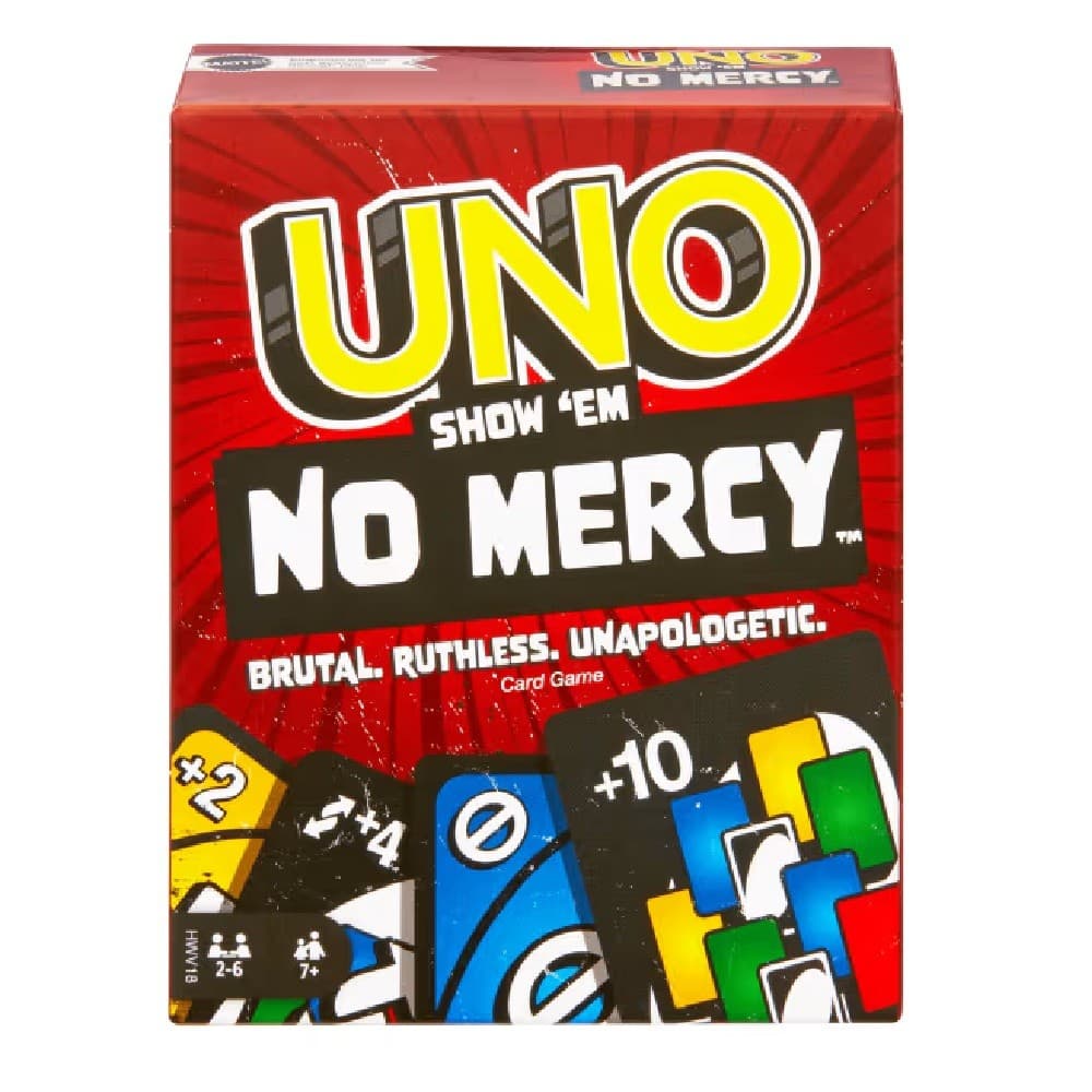 Jogo Cartas Uno No Mercy Show em Original Mattel 168 cartas