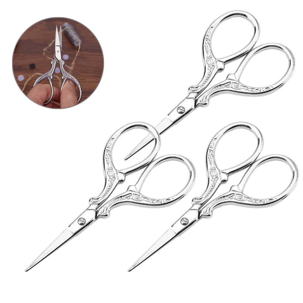 Kit C/ 3 Tesoura Para Corte Bordado Unha Inox Pequena Multiuso Profissional