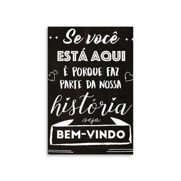 Placa Decorativa Seja Bem Vindo Mdf 20X30