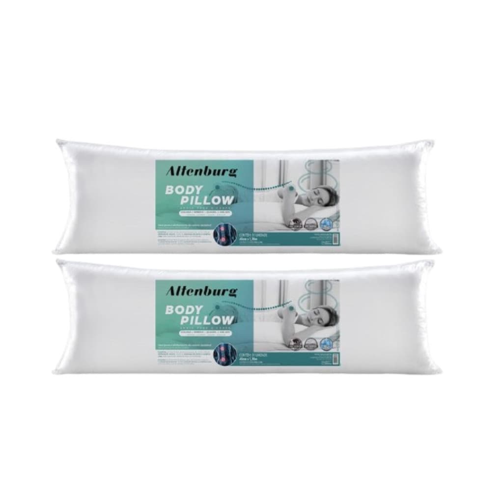 Kit Travesseiro de Corpo e Fronha Xuxão Body Pillow Altenburg Travesseiro de Corpo Altenburg