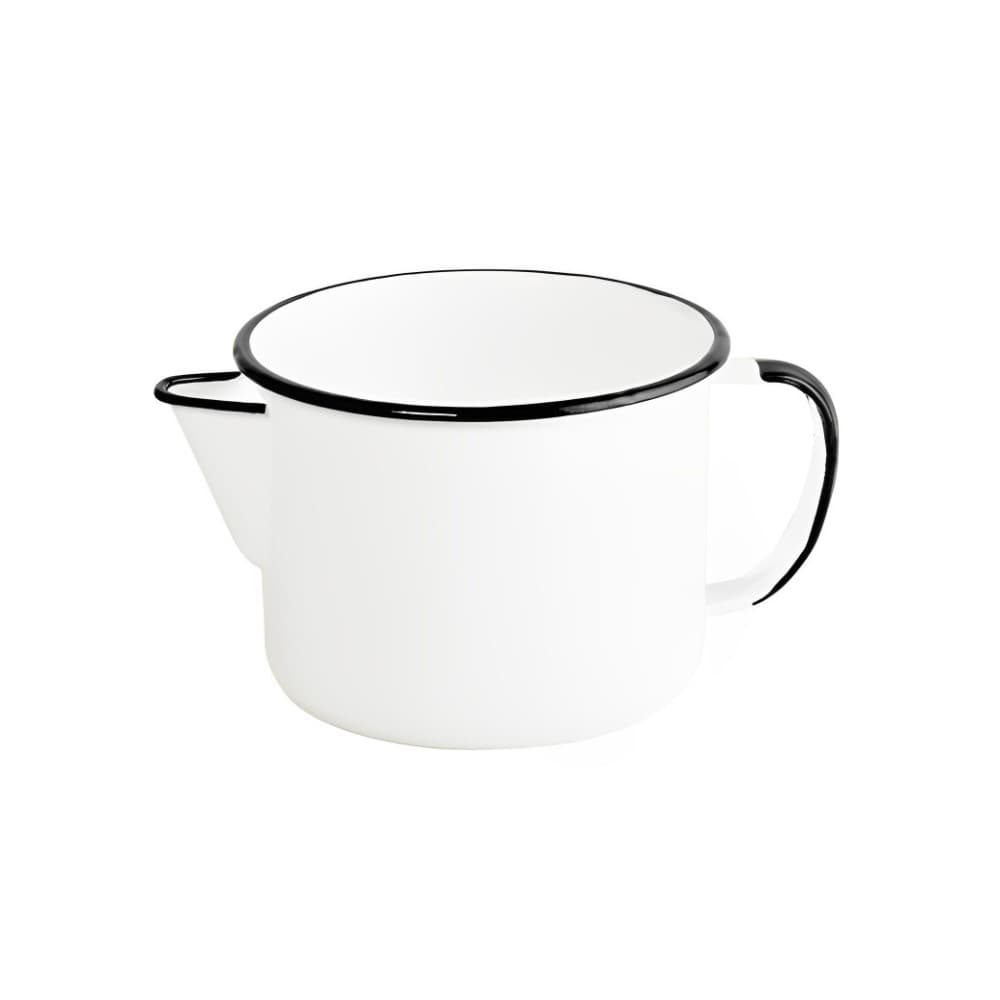 Caneca com Bico Esmaltada Branca 1 L Ewel