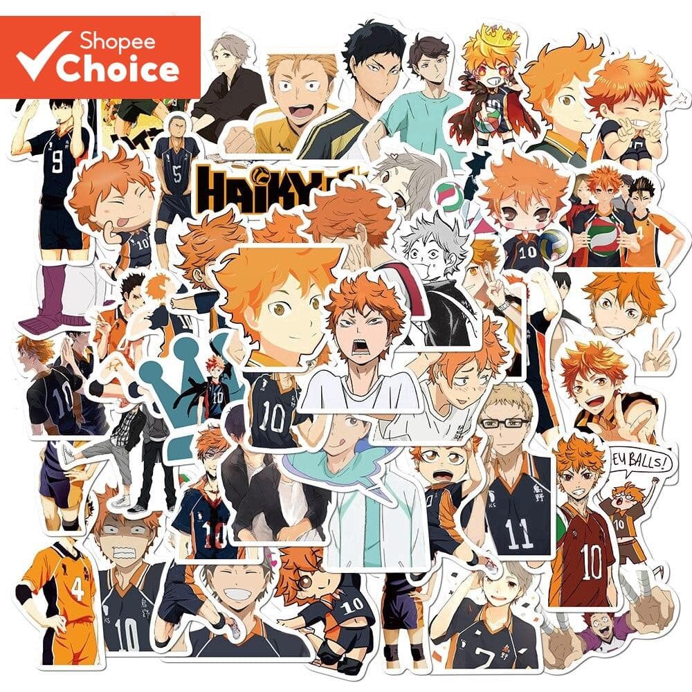 Haikyuu Adesivos De Anime Japonês À Prova D'água 52 Peças Para Skate Guitarra Laptop Computadores