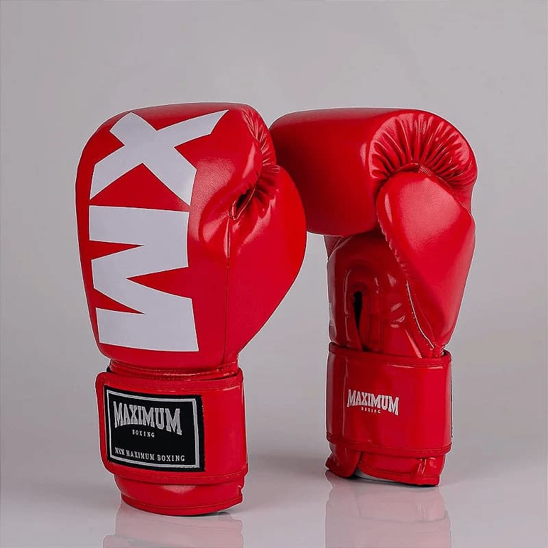 Luva Profissional de Boxe Vermelha Maximum MXM Power Face