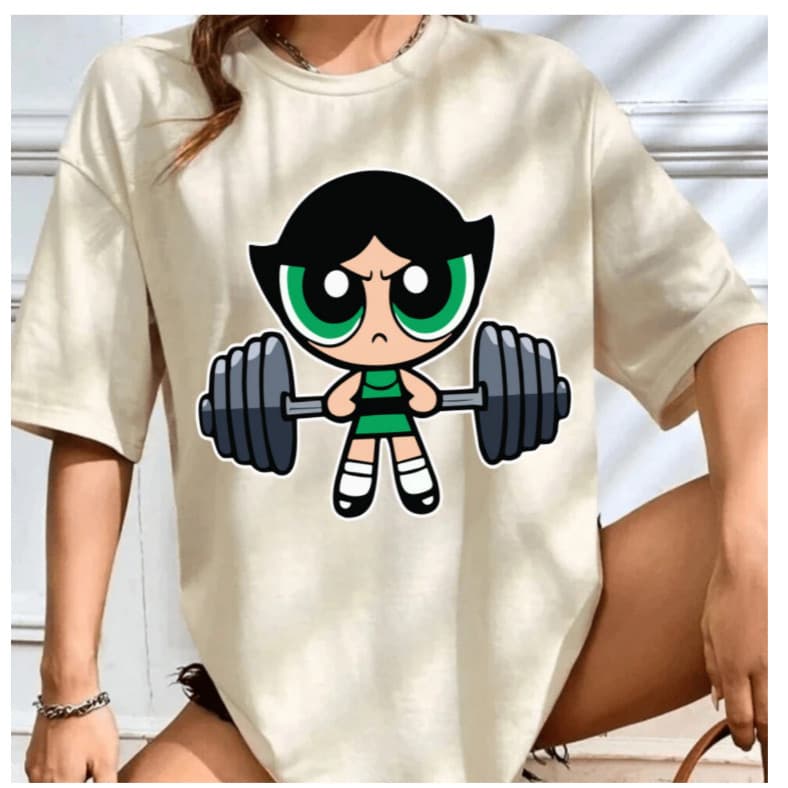 Camiseta Feminina Roupa de Academia Academia Fitness T-shirt Menis Super Poderosas Blusão Treino novidade 2025