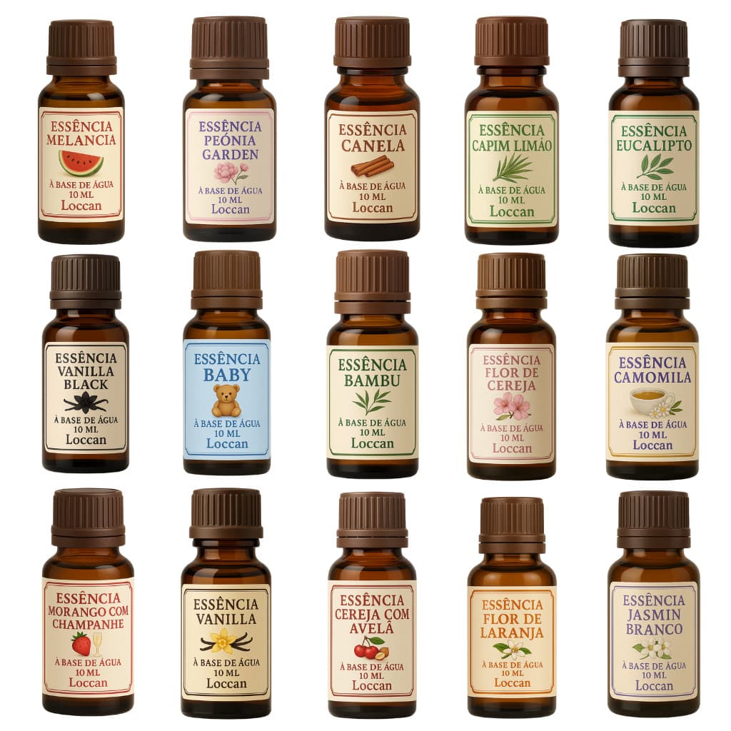Essência para Difusor Kit 15 Aromas Essências para Aromatizador Premium a Pronta Entrega